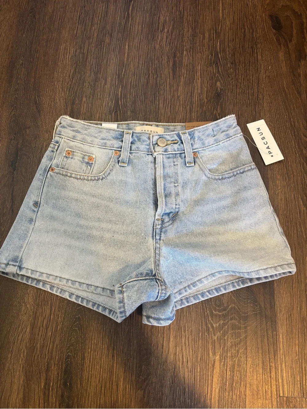 PacSun Light Blue High-Rise Denim Shorts